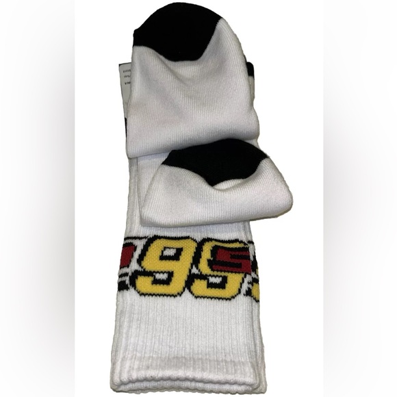 Vans Dusk Downer Crew Socks 1 Pair Men 9.5-13 White w 66 Logo Skate Off The Wall - Picture 10 of 12